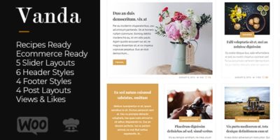 Vanda - Creative Blog / Magazine WordPress Theme by Wizio