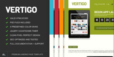 Vertigo Premium Landing Page by ThemeChills