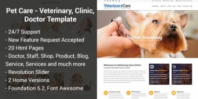 Veternio - Veterinary & Health HTML Template by webfulcreations