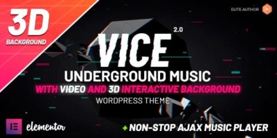 Vice: Underground Music Elementor WordPress Theme by QantumThemes