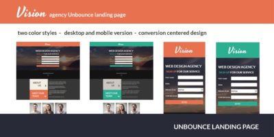Vision - Agency Unbounce Landing Page by Webdesignn