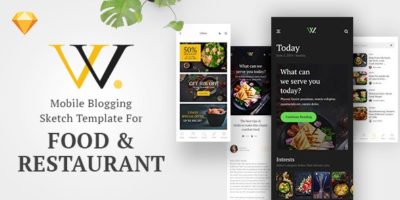 W - Mobile and App Blogging Templates for Food and Restaurants by Osumstudio