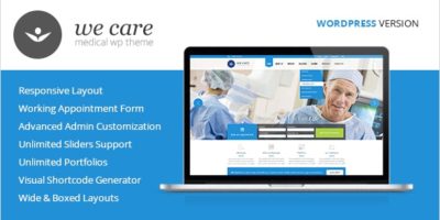 We Care - Medical & Health WordPress Theme by PremiumLayers