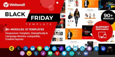 Webwall - Black Friday Template + StampReady & CampaignMonitor compatible files by webwall