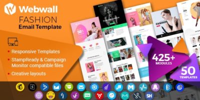 Webwall - Fashion Responsive Email Template + StampReady & CampaignMonitor compatible files by webwall