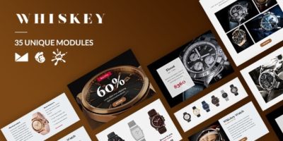 Whiskey Email-Template + Online Builder by Progmatika