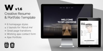White - Creative Resume & Portfolio Template by CreaboxThemes