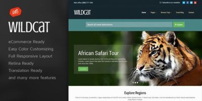Wildcat - Travel & Booking WordPress Theme by ProgressionStudios