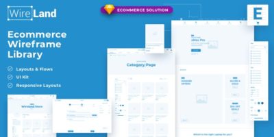 Wireland for Ecommerce - Massive Wireframe Library Collection by YOYO_LABS