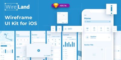 Wireland iOS Wireframe Kit - Complete iOS UI Kit Collection for Sketch by YOYO_LABS
