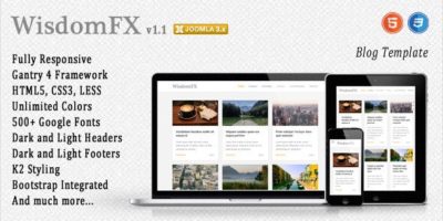 WisdomFX - Responsive Joomla Template by joomfx