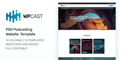 Wpcast - Podcasting PSD Template by QantumThemes