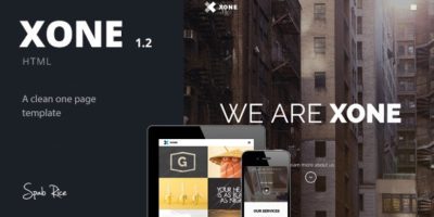 Xone - Clean One Page Template by SpabRice