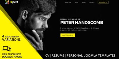 Xpert - Personal & Portfolio Joomla Templates With Page Builder by goaldesigns