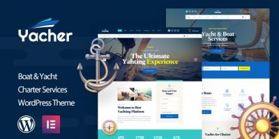 Yacher - Yacht Charter Services WordPress Theme by SmartDataSoft
