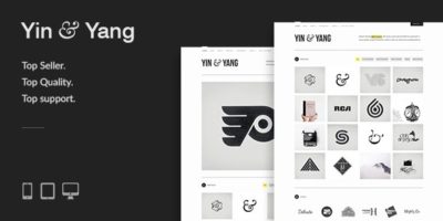 Yin & Yang: Clean & Interactive WordPress Portfolio Theme by onioneye