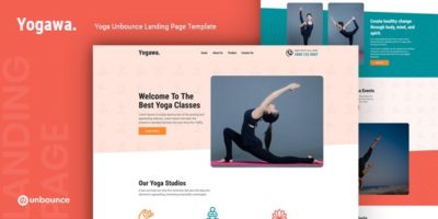 Yogawa — Yoga Unbounce Landing Page Template by thememor