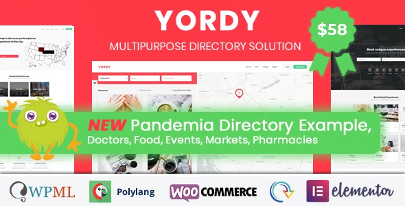 Yordy - Directory Listings WordPress Theme by sanljiljan