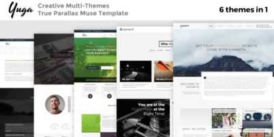 Yuga: 6-in-1 Creative Multipurpose True Parallax Muse Template by VMS-Designs