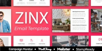 ZINX - Multipurpose Agency Email Template With StampReady
