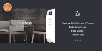 Za - Creative Fashion Portfolio WordPress Theme by SeaTheme