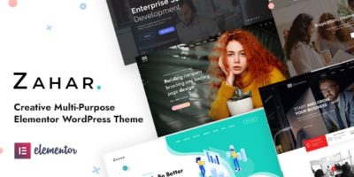 Zahar - Creative Multipurpose Elementor WordPress Theme by jwsthemes