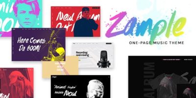 Zample - A Fresh One-Page Music WordPress Theme by Wolf-Themes