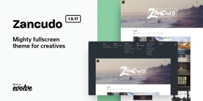 Zancudo - Mighty fullscreen theme for creatives by Evolve-Themes
