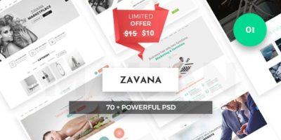 Zavana Multipurpose PSD Template by ui-themes