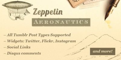 Zeppelin - Vintage Style Tumblr Theme by CloudsThemes