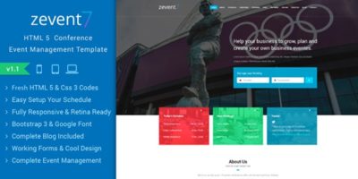 Zevent - Conference & Event Responsive Html Template by westilian