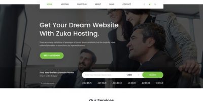 Zukahost – Domain & Web Hosting Template Kit by themesflat