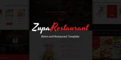 ZupaRestaurant – Bistro and Restaurant PSD Template by artbart