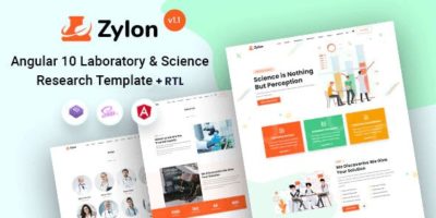 Zylon - Angular 10+ Research & Laboratory Template by EnvyTheme