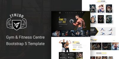 Zymzoo - Gym & Fitness Centre Bootstrap 5 Template by codecarnival