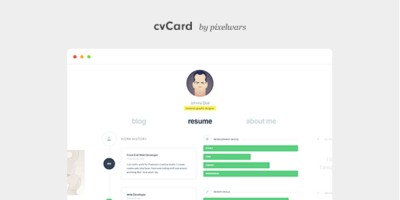 cvCard - Responsive Resume Template by pixelwars