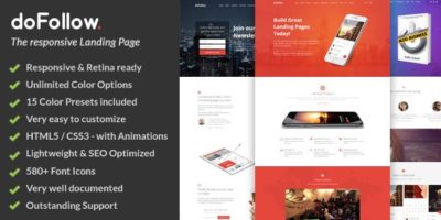 doFollow Responsive Landing Page Template by ShapingRain