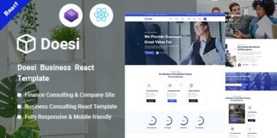 doesi - Business React Template by webcodegen