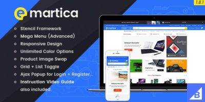 eMartica - Premium Responsive Supermarket Bigcommerce Template (Stencil Ready) by halothemes