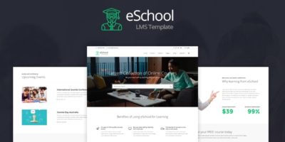 eSchool - Education & Joomla LMS Template by ThemeCanyon