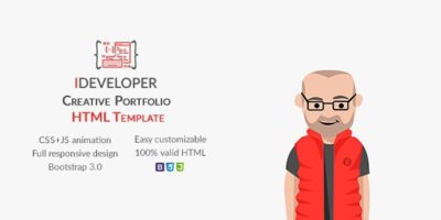 iDeveloper - Creative Personal Portfolio Template by EXSYthemes