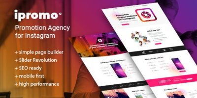 iPromo – Instagram Agency WordPress Theme by secretlaboratory