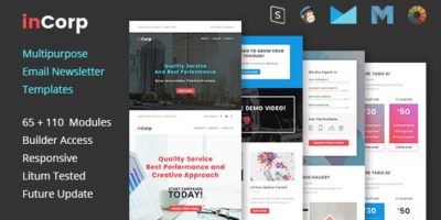 inCorp - Business Email Newsletter Templates Set by eMailDa