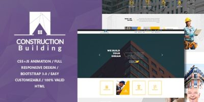 myConstruction - Bootstrap Landing Page HTML Template by EXSYthemes