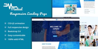 myMedical - Health & Doctor Landing Page HTML Template by EXSYthemes