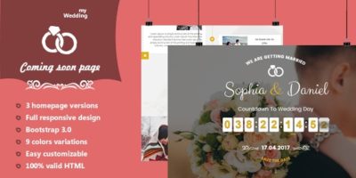 myWedding - Coming Soon HTML Template by EXSYthemes