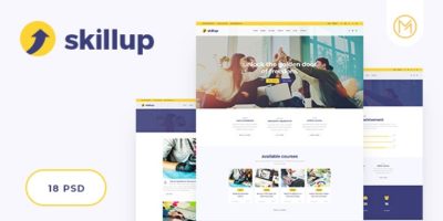 skillup - Education PSD Template for Training and Education Center by Mugli
