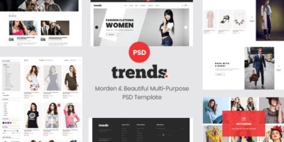 trends - Multipurpose Ecommerce PSD Template by ncodetechnologies